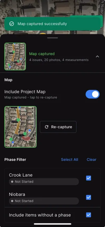 Select what to share