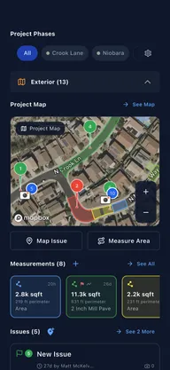 Mobile project map view